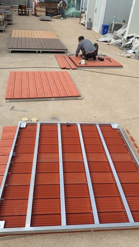 Modular Decking — Terracotta Red Finish
