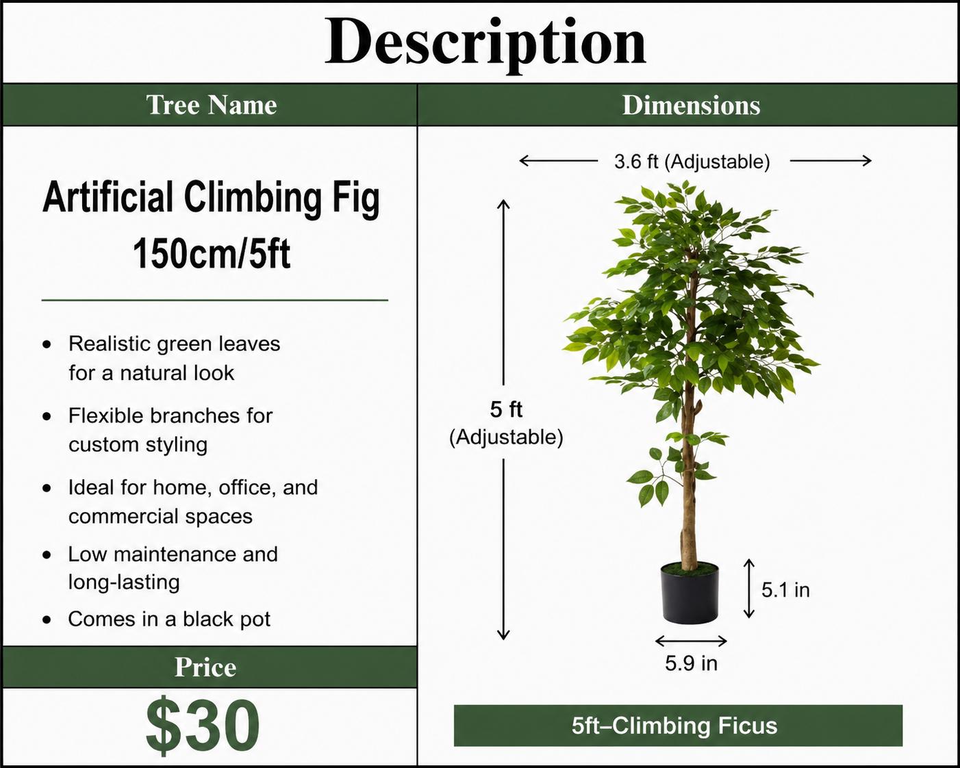 Artificial Climbing Fig