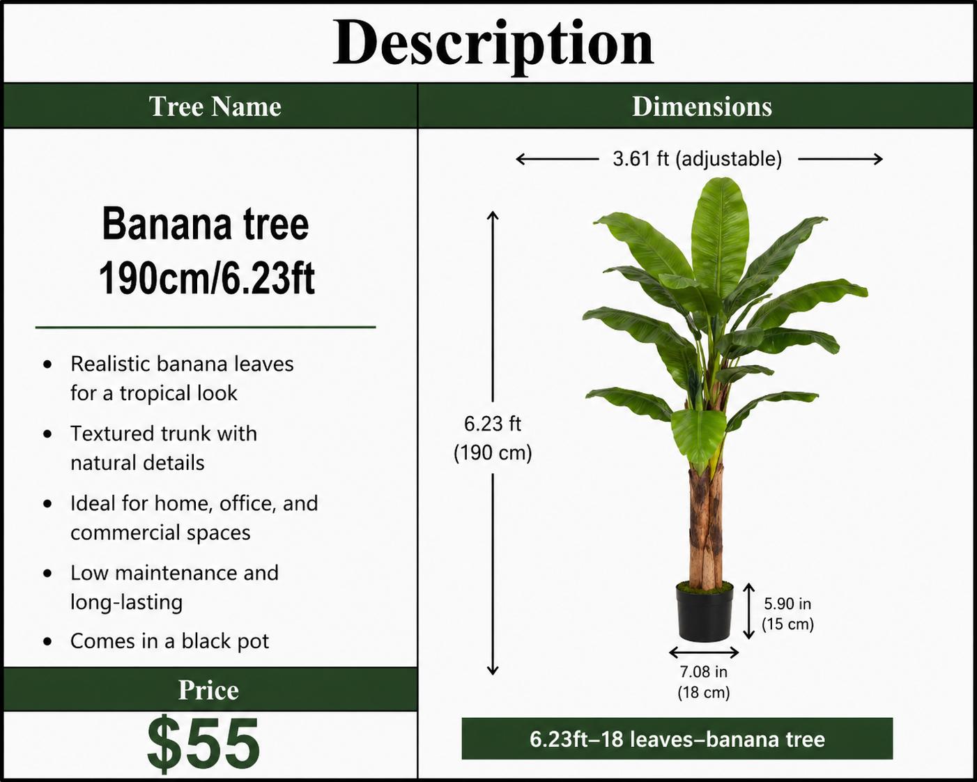 Artificial Banana Tree