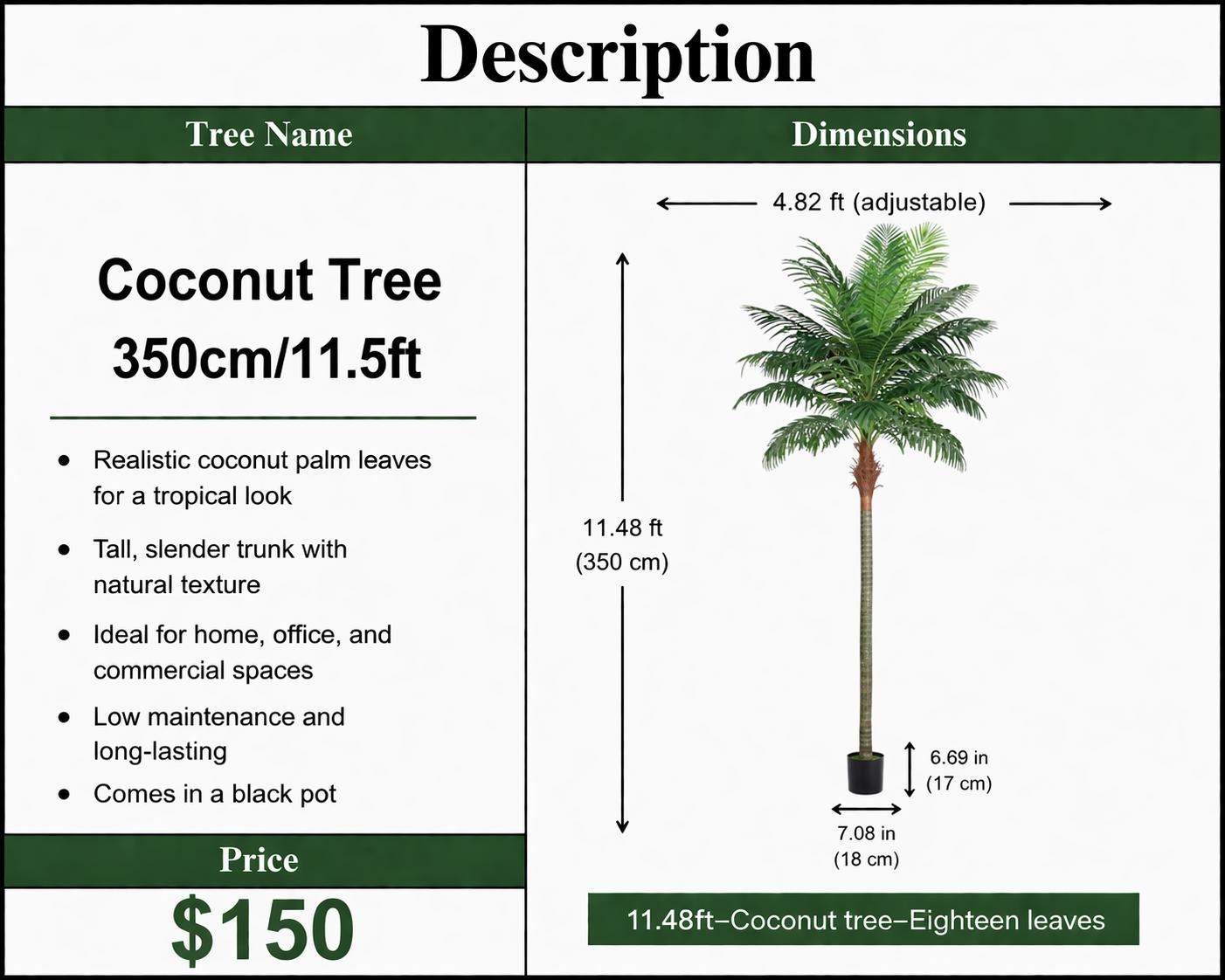 Artificial Coconut Tree