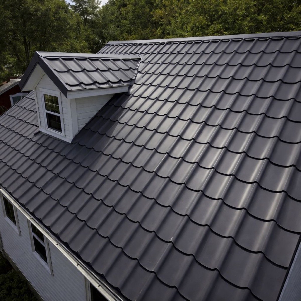 Charcoal roof installed