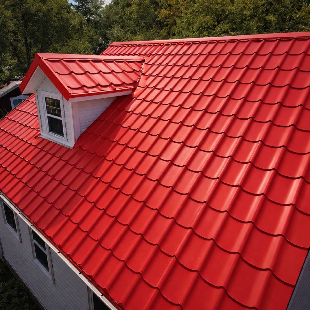 Red roof installed