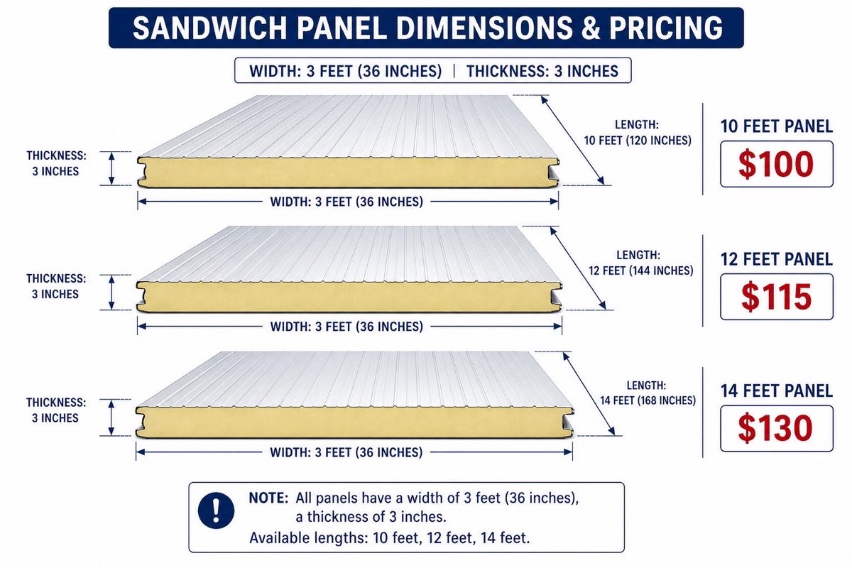 Sandwich Panel Dimensions