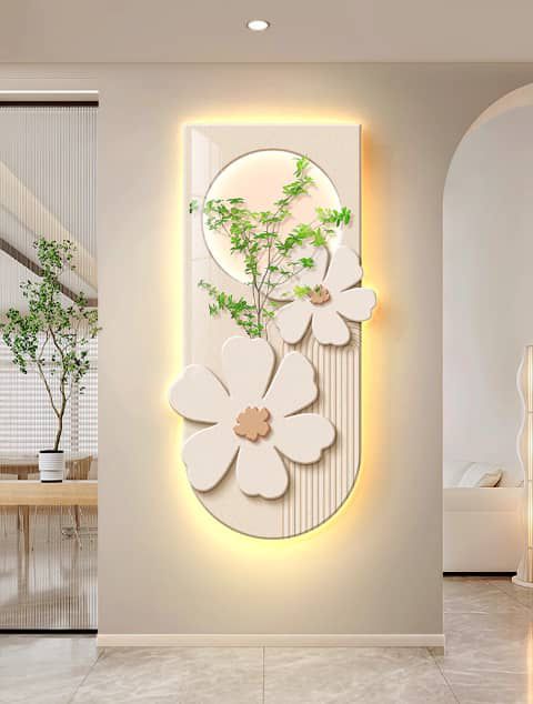 Daisy Bloom Capsule LED Wall Panel with Live Plant