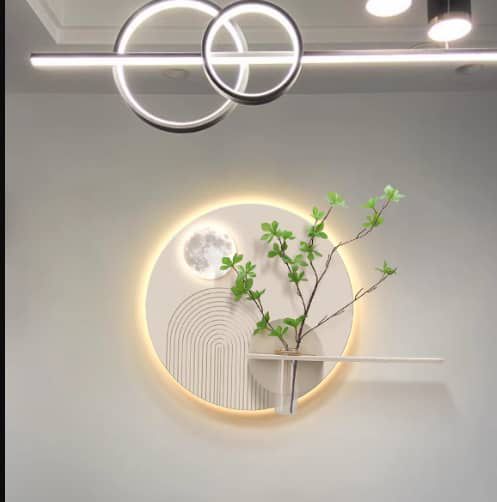 Floral Moon Arch LED Wall Sculpture