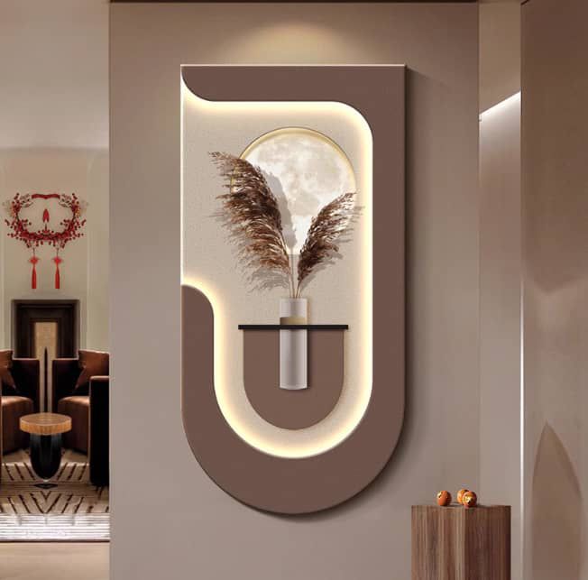 Pampas Grass & Moon Niche Wall Sculpture
