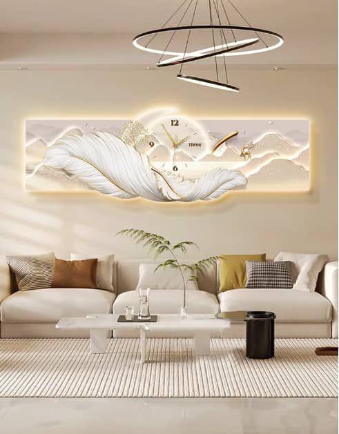 Wave & Mountain Panoramic LED Panel with Deer